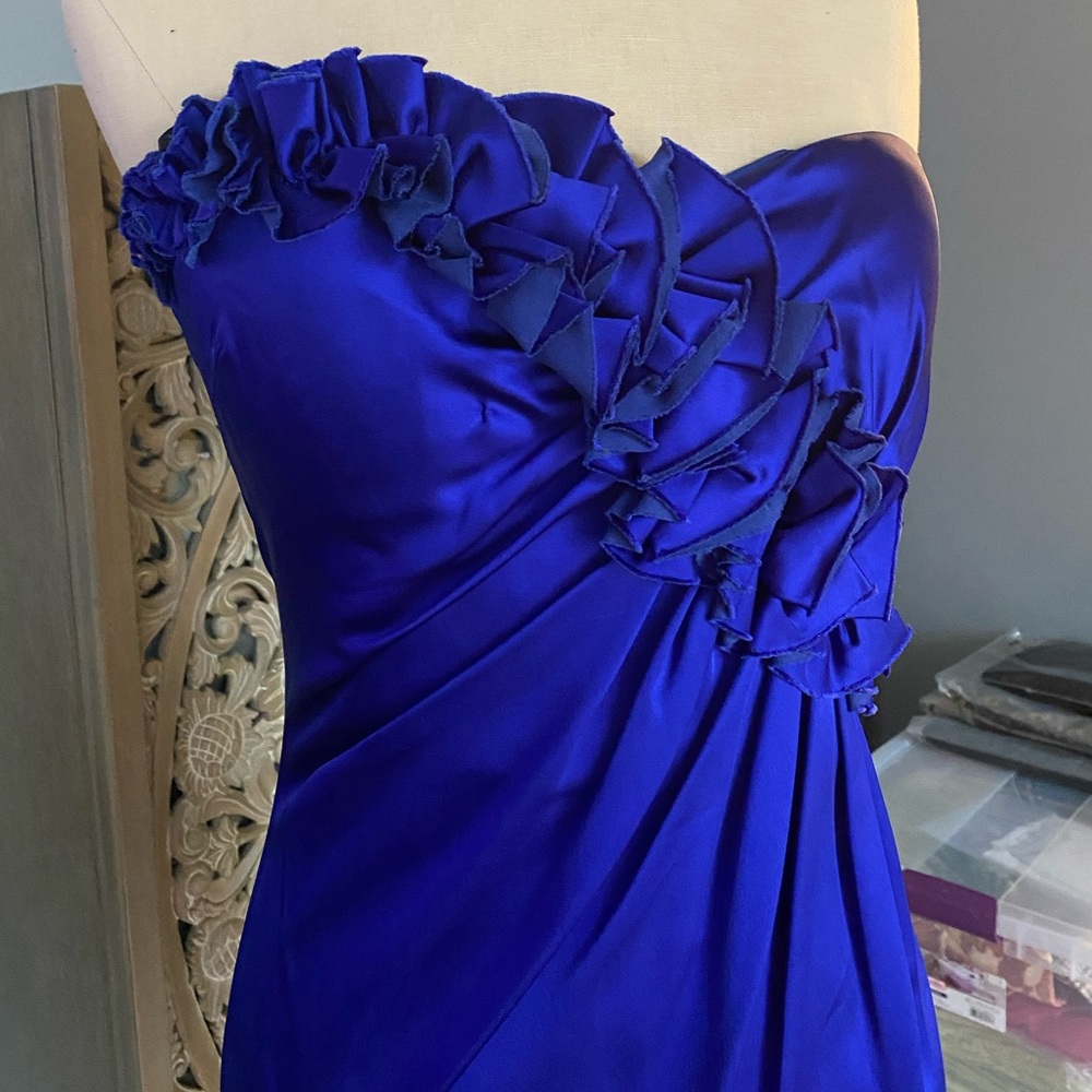 [Maggy London] Cobalt Blue Strapless Dress - Picture 2 of 6
